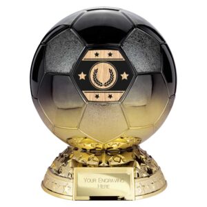 Elite Football Trophy Black and Gold