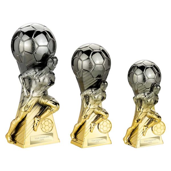 Trailblazer Football Female Trophy Black and Gold - Image 2