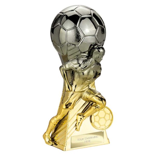 Trailblazer Football Female Trophy Black and Gold