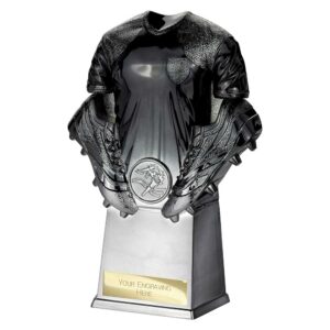Invincible Football Shirt Trophy Black and Silver