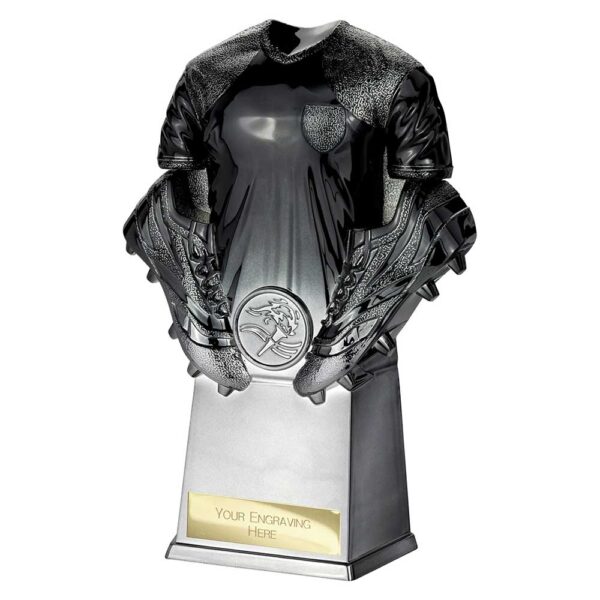 Invincible Football Shirt Trophy Black and Silver