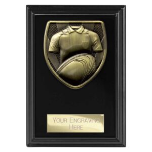 Cobra Plaque Rugby Shirt and Ball Award Black