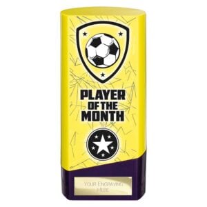 Prime Player of Month Trophy Yellow and Purple