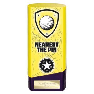 Prime Golf Nearest the Pin Trophy Yellow and Purple