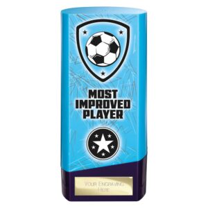 Prime Most Improved Player Trophy Blue and Purple