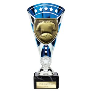 Cobra Star Trophy Cup Football Shirt and Ball Silver