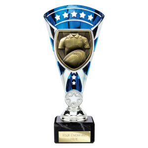Cobra Star Trophy Cup Rugby Shirt and Ball Silver
