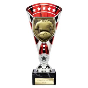 Cobra Star Trophy Cup Football Shirt and Ball Silver