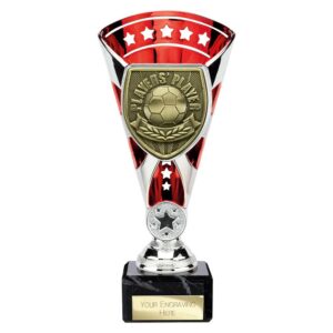 Cobra Star Players Player Trophy Cup Silver and Red