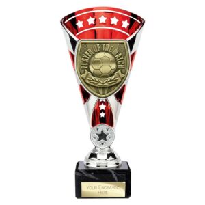 Cobra Star Player of Match Trophy Cup Silver and Red