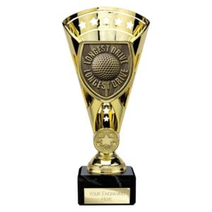 Cobra Star Golf Longest Drive Trophy Cup Gold