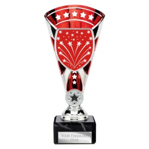 Cobra Star Trophy Cup Silver and Red