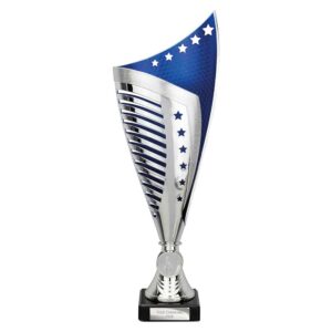 Nebula Trophy Cup Silver and Blue