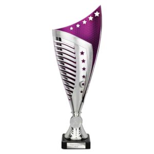 Nebula Trophy Cup Silver and Purple