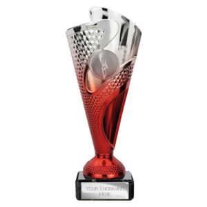 Rodeo Trophy Silver and Red