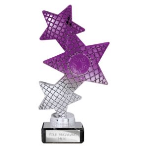 Trinity Star Trophy Purple and Silver