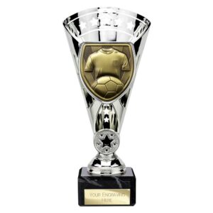 Cobra Star Trophy Cup Football Shirt and Ball Silver Trophy