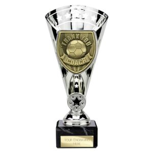 Cobra Star Trophy Cup Thank you Coach Silver Trophy