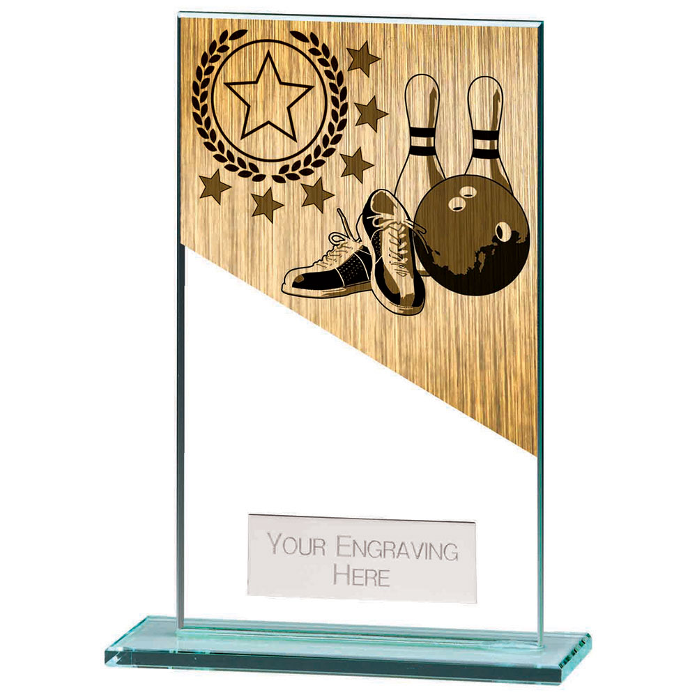 Mustang Ten Pin Bowling Jade Glass Award 1 Mustang Ten Pin Bowling Jade Glass Award