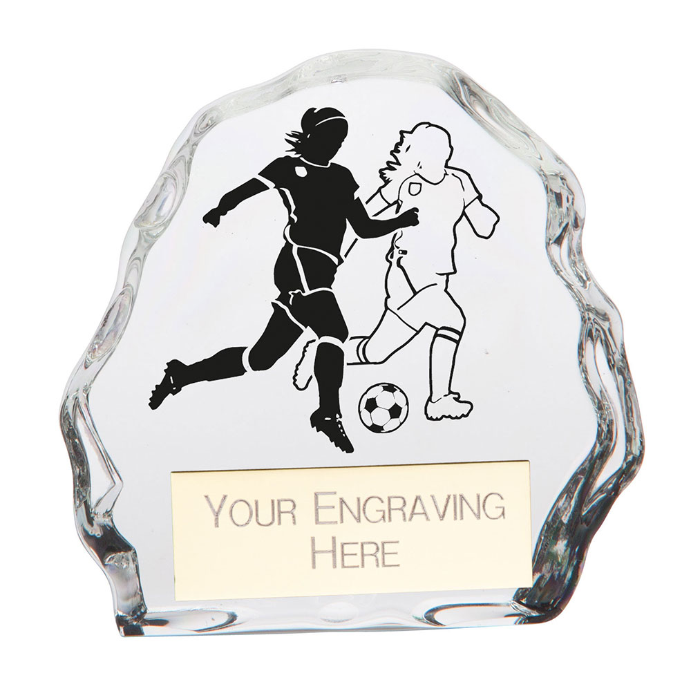 Mystique Football Female Glass Award 1 Mystique Football Female Glass Award