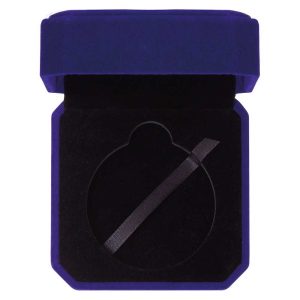 Aspire Blue Velour Medal Box 60mm