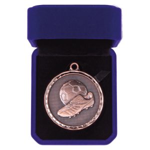 Power Boot Football Medal and Box