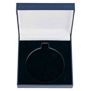 Blue Leatherette Medal Box 50mm