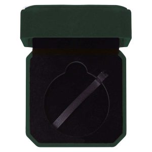 Aspire Green Velour Medal Box 60mm