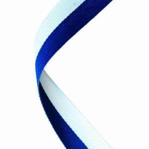 Royal Blue and White Medal Ribbon