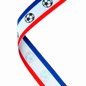 Red White Blue Football Medal Ribbon