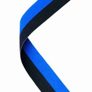 Royal Blue and Black Medal Ribbon