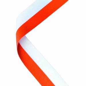 Orange and White Medal Ribbon