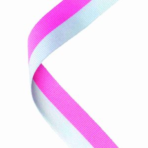 Pink and White Medal Ribbon