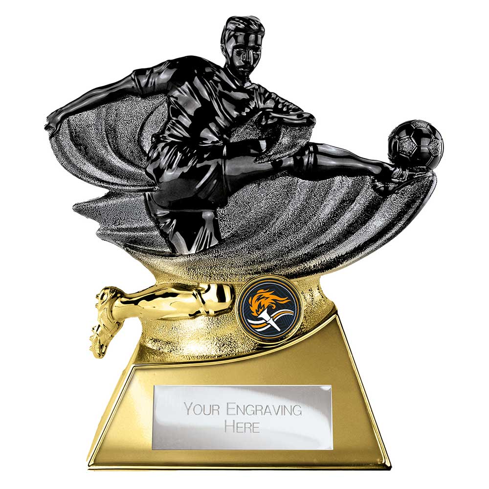 Power Strike Football Trophy Black and Gold 1 Power Strike Football Trophy Black and Gold