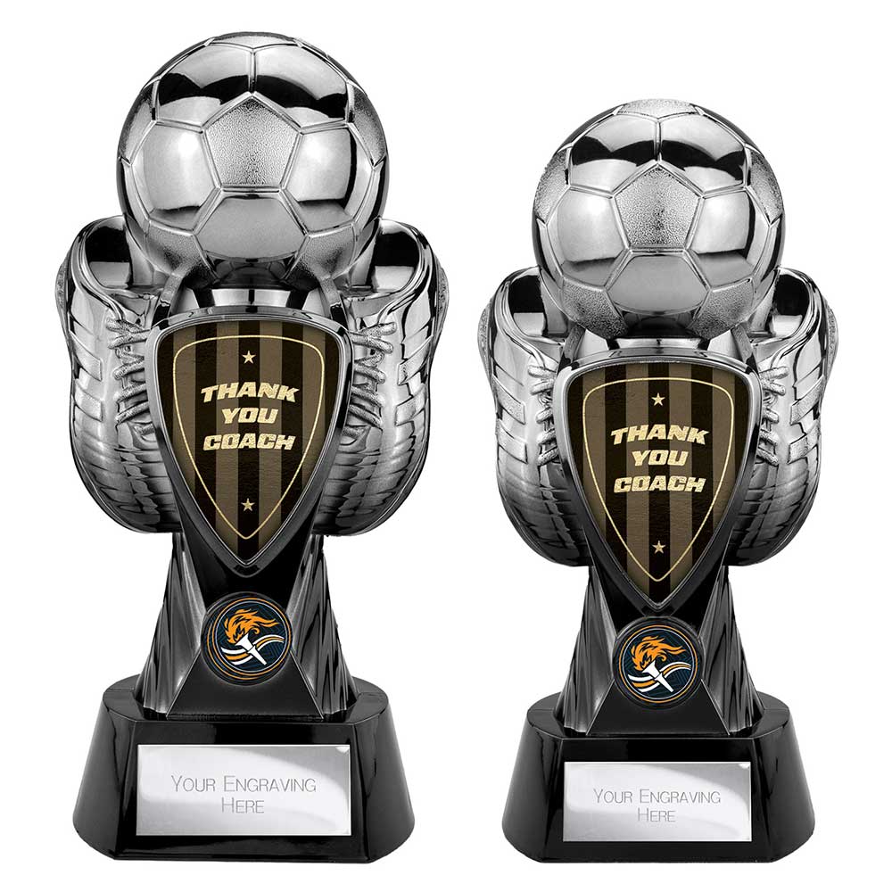 Tournament Thank you Coach Trophy Black and Gunmetal 2 Tournament Thank you Coach Trophy Black and Gunmetal - Image 2