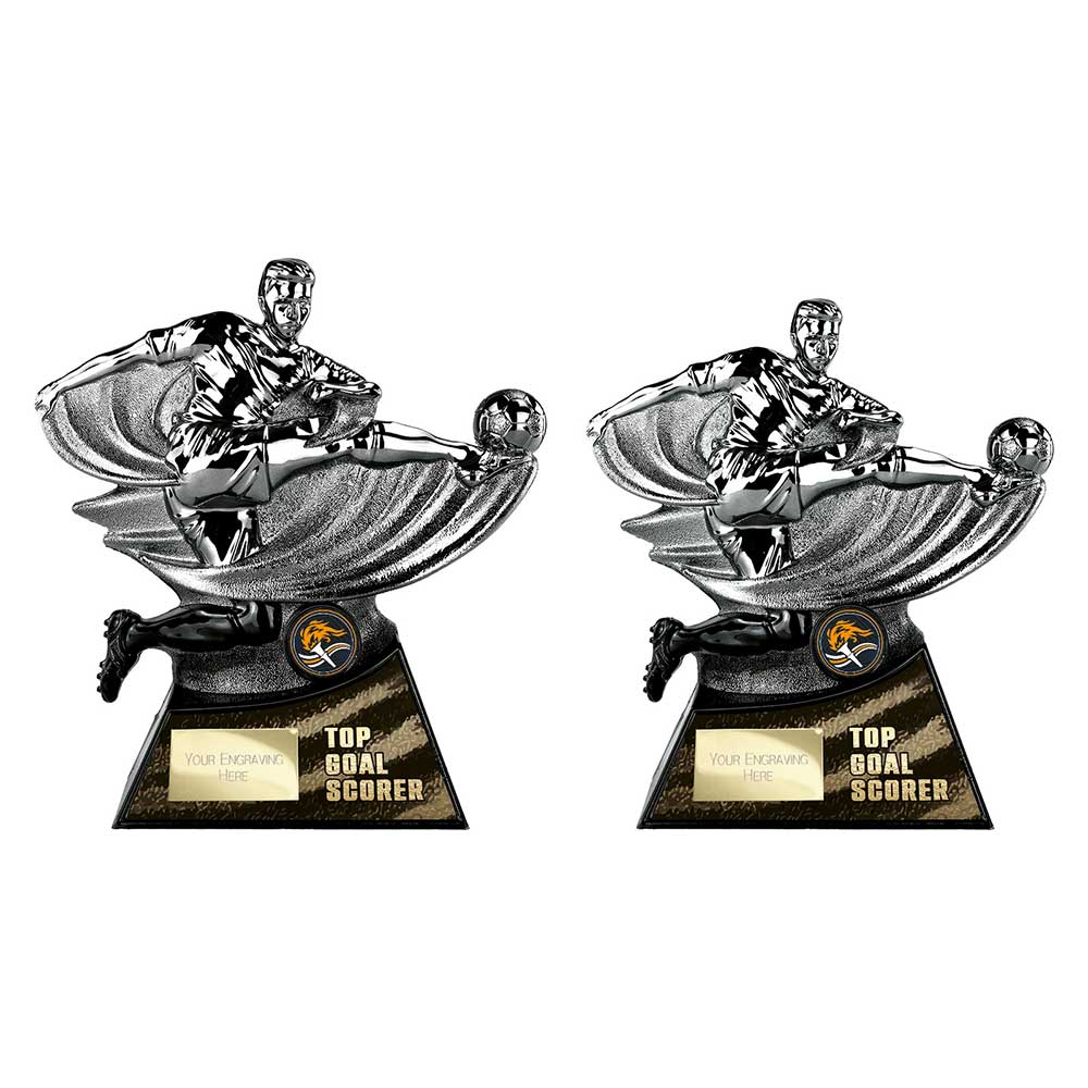 Power Strike Football Top Scorer Trophy Black and Gunmetal 2 Power Strike Football Top Scorer Trophy Black and Gunmetal - Image 2