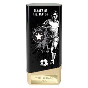 Prime Player of the Match Trophy Black and Gold