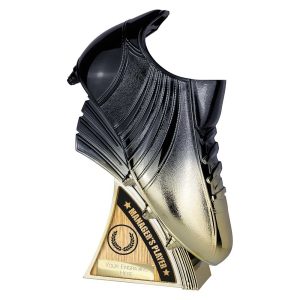 Power Golden Boot Trophy Managers Player Black and Gold