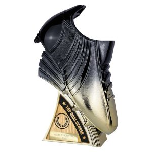 Power Golden Boot Trophy Top Goal Scorer Black and Gold