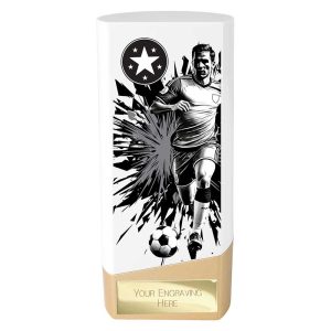 Prime Male Football Trophy White and Gold