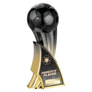 Firestorm Football Trophy Parents Player Black and Gold