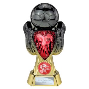 Tournament Red Shirt Football Trophy Black and Gunmetal
