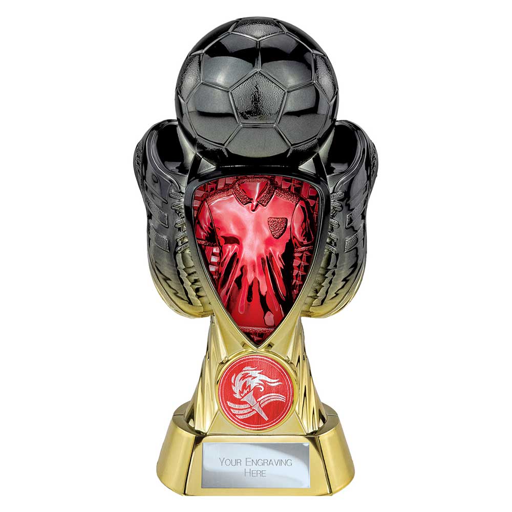 Tournament Red Shirt Football Trophy Black and Gunmetal 1 Tournament Red Shirt Football Trophy Black and Gunmetal
