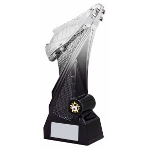 Velocity Football Trophy Silver and Black