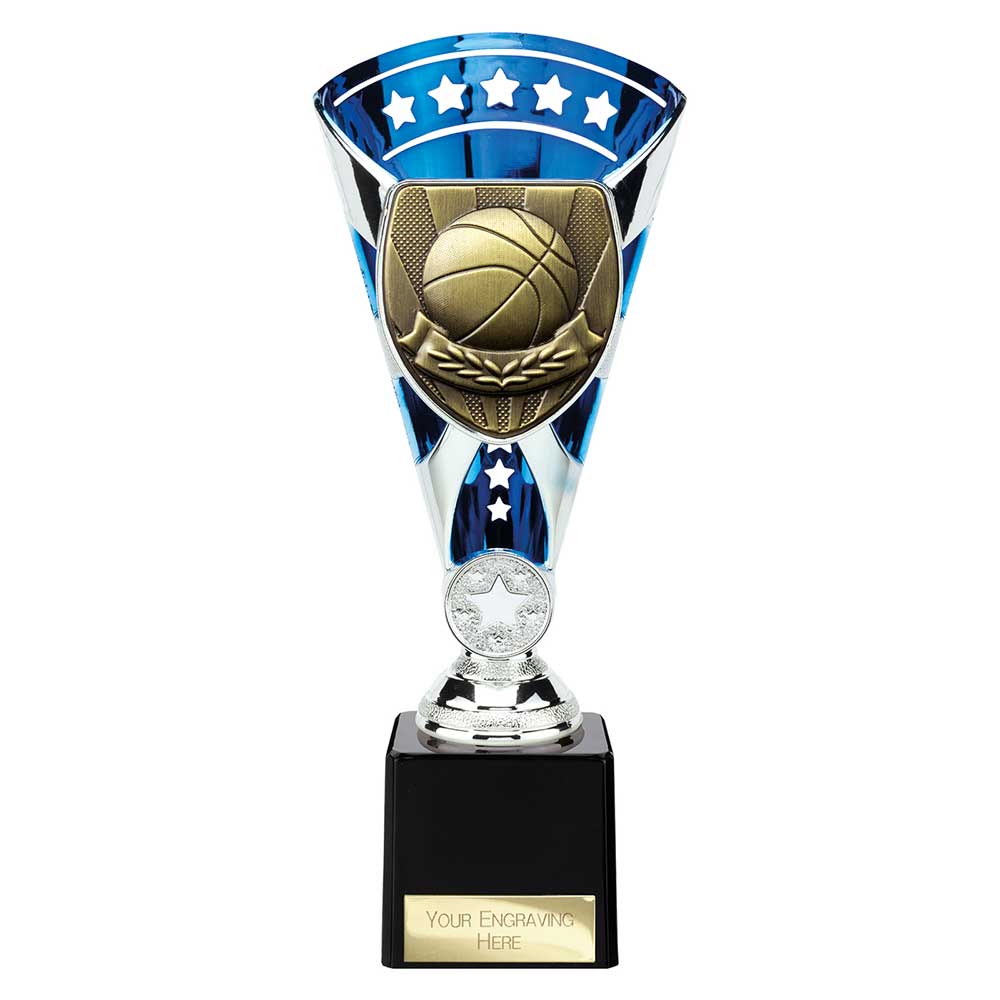 Cobra Star Trophy Cup Basketball Blue and Silver 1 Cobra Star Trophy Cup Basketball Blue and Silver