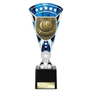 Cobra Star Trophy Cup Lawn Bowls Blue and Silver