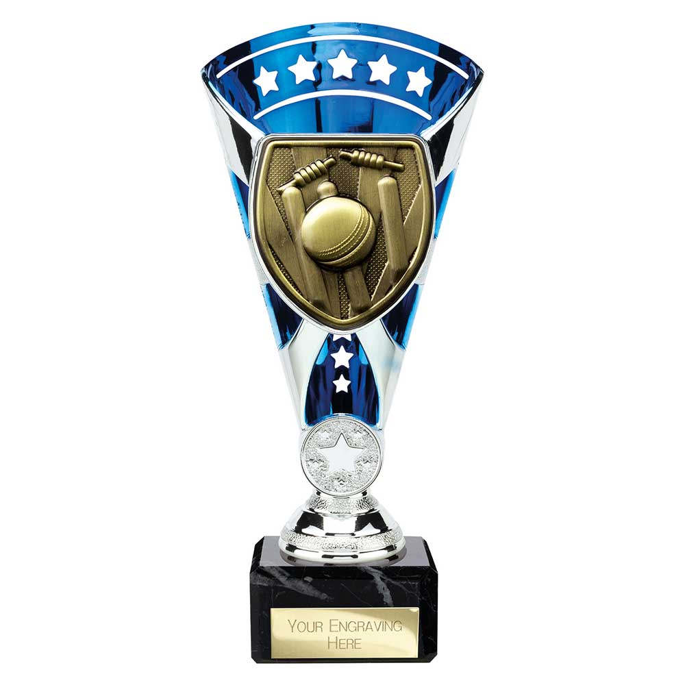 Cobra Star Trophy Cup Cricket Blue and Silver 2 Cobra Star Trophy Cup Cricket Blue and Silver - Image 2