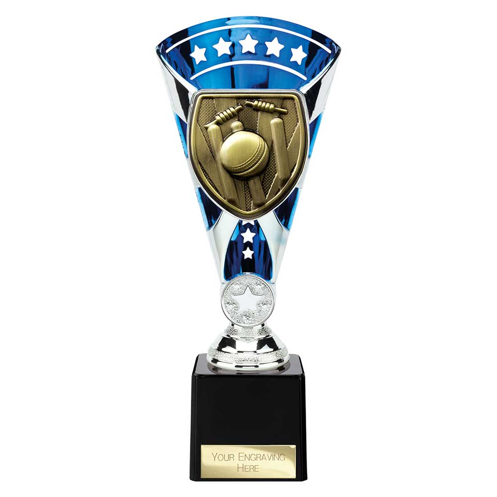 Cobra Star Trophy Cup Cricket Blue and Silver 1 Cobra Star Trophy Cup Cricket Blue and Silver