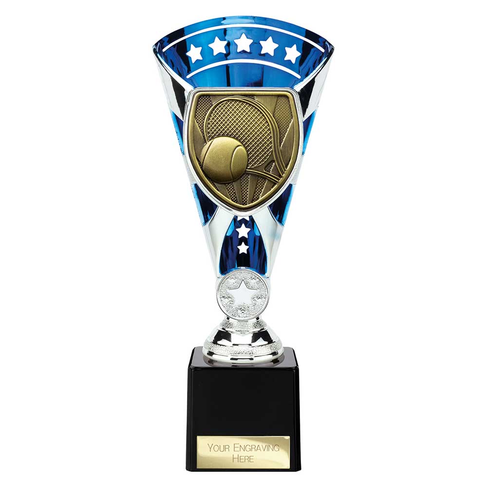 Cobra Star Trophy Cup Tennis Blue and Silver 1 Cobra Star Trophy Cup Tennis Blue and Silver
