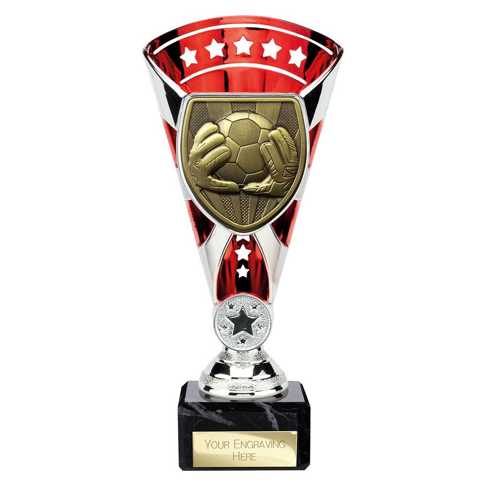 Cobra Star Trophy Cup Football Goal Keeper Red and Silver 4 Cobra Star Trophy Cup Football Goal Keeper Red and Silver - Image 4
